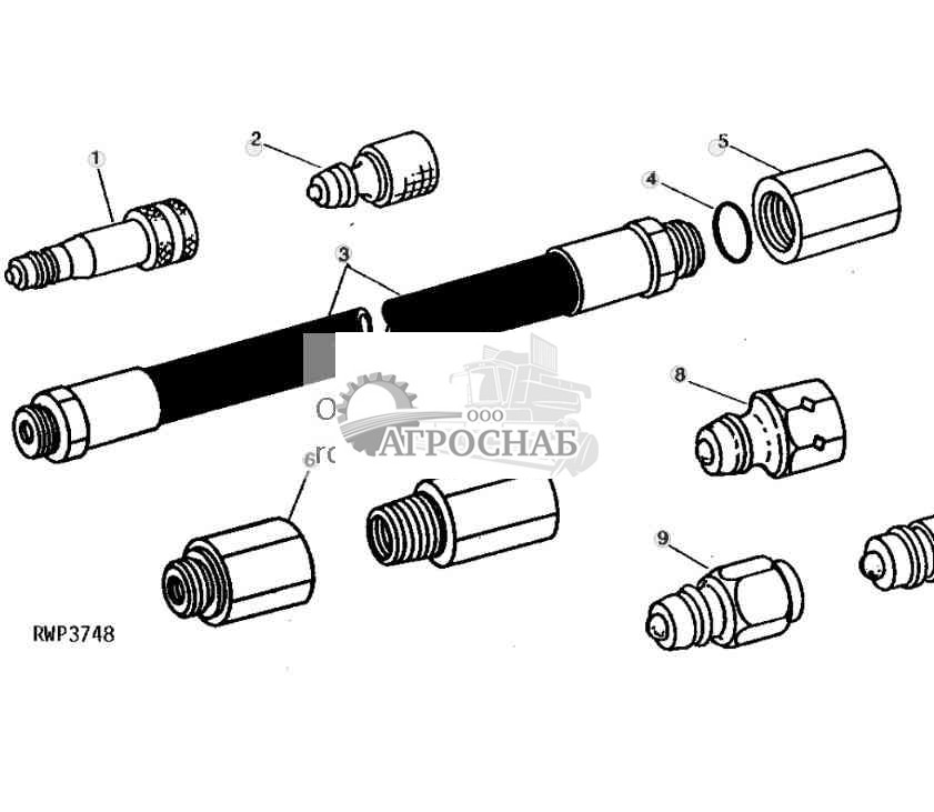МАСЛОПРОВОДЫ И ФИТИНГИ ГИДРАВЛИЧЕСКОЙ СИСТЕМЫ РАБОЧЕГО ОБОРУДОВАНИЯ 